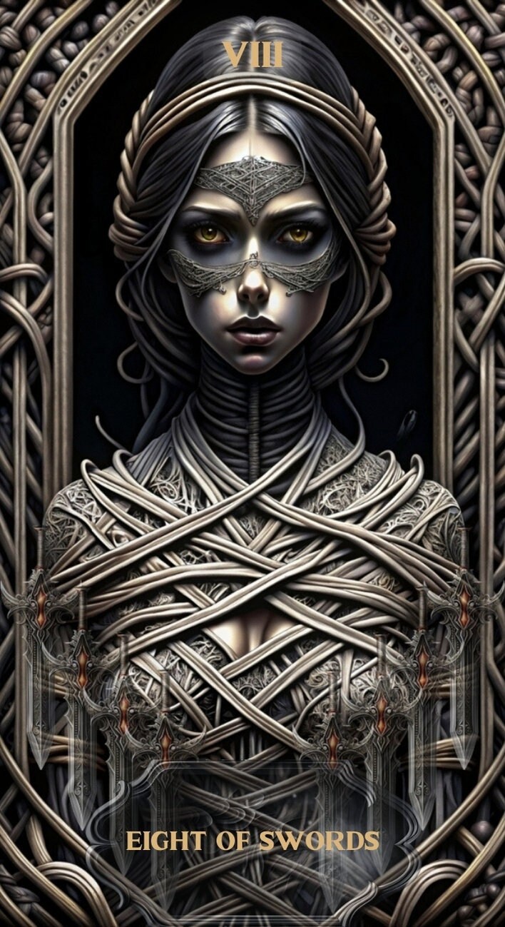 Digital Tarot Deck Card , Complete Tarot With 78 Cards , Black and ...