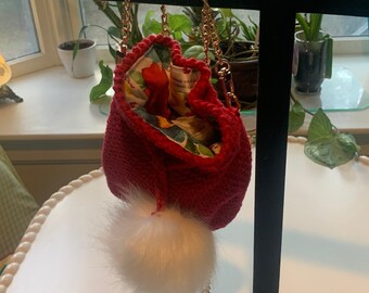 Portemonnee met pompons