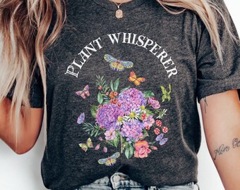 Wild floral butterflies tee Gardener Shirt Plant Lover Green Thumb Farmer T Shirt Gift For Gardeners Gardening Garden Love Nature gifts her