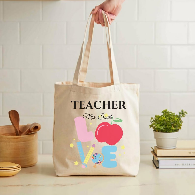 Personalized Teacher Tote Bag Gift for Teachers Teacher Life Tote ...