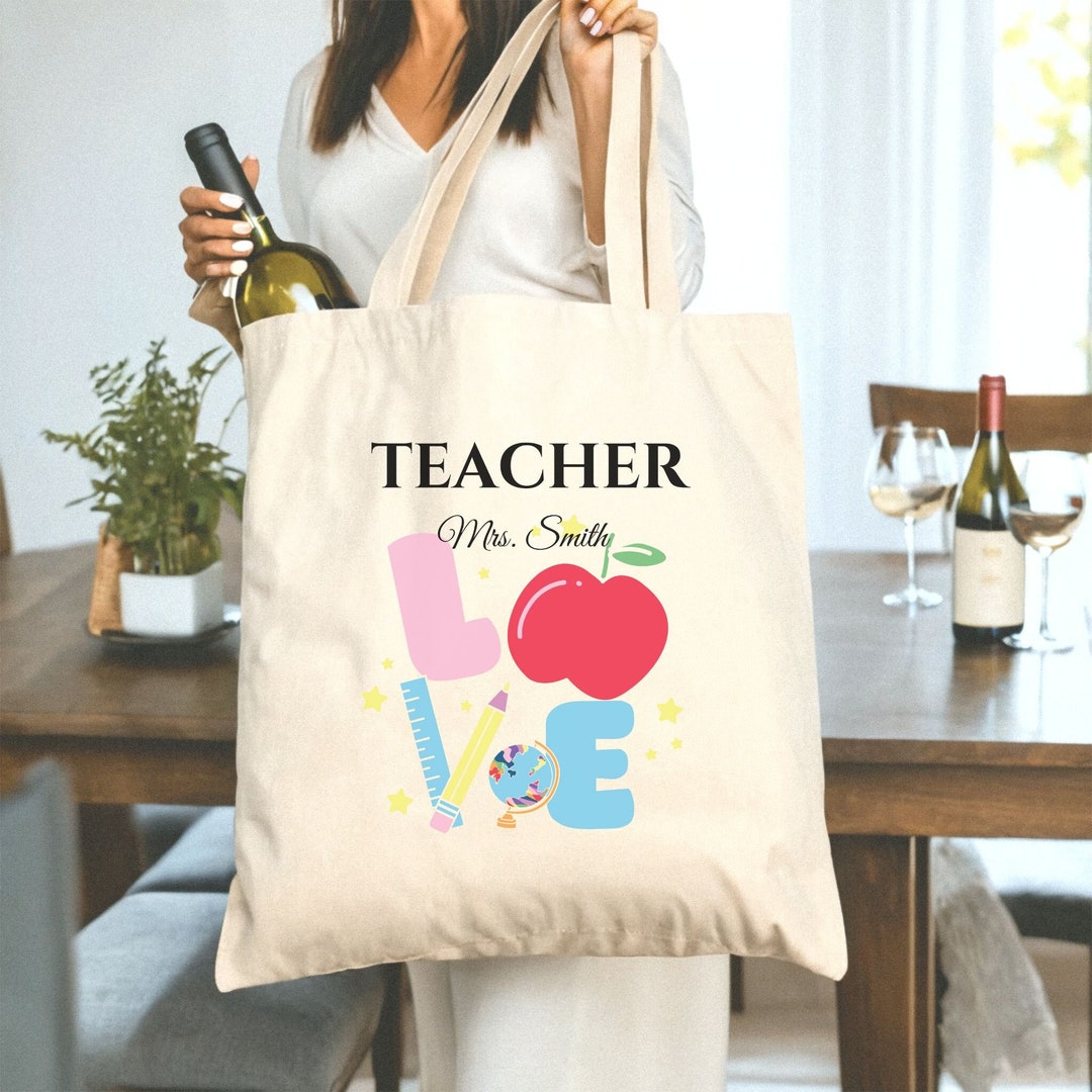 Personalized Teacher Tote Bag Gift for Teachers Teacher Life Tote ...