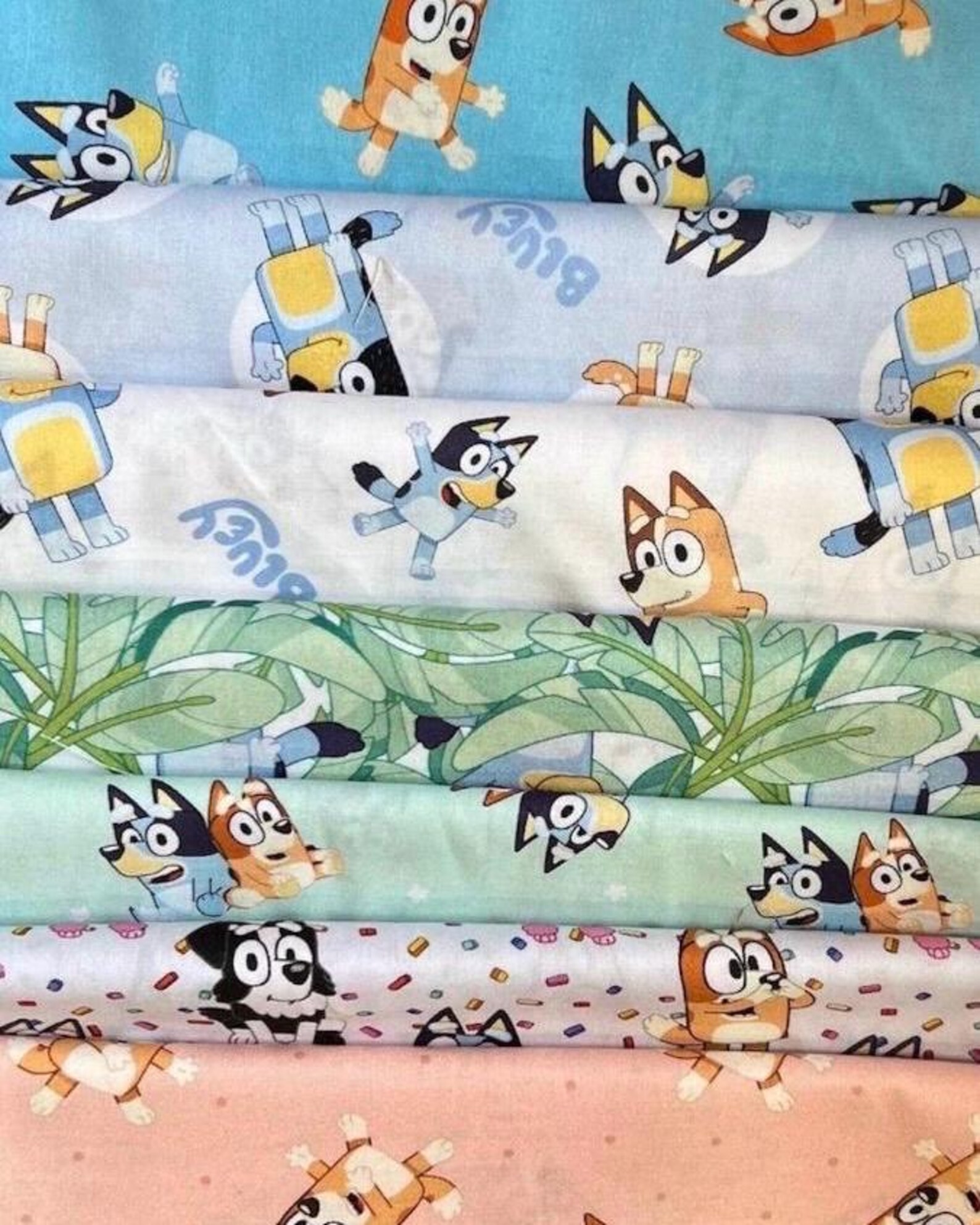 Bluey Cotton Fabric – Licensed Character Quilting Kids – Bluey & Bingo ...