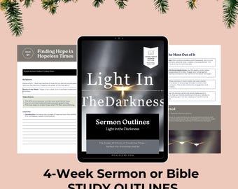 Light in the Darkness Sermon Series: 4-Week Bible Study (Digital Download)