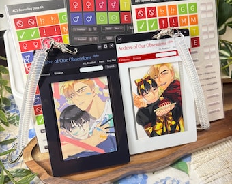 AO3 | Acrylic Toploader Keychain + Sticker Sheet | Deco | Archive of Our Own | For Fandom Fanfiction Writers & Readers | Yaoi Yuri BL GL