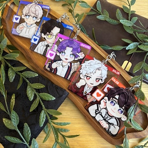 LADS | Xavier, Zayne, Rafayel, Sylus, Caleb | Acrylic Keychains | Chibi Polaroids | Love and Deepspace