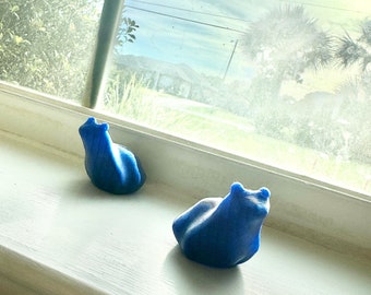 Riesen Lego Frosch | Blau transparent Pla+ | 3D Gedruckt