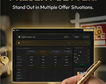 Herramienta de comparación de ofertas inmobiliarias 2026 / Panel de control de ofertas múltiples (3 diseños)
