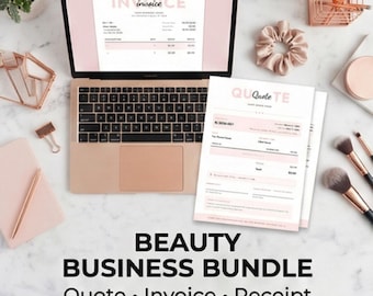 Paquete de factura + presupuesto + recibo de belleza 2026 / Sin Excel / Sin instalación