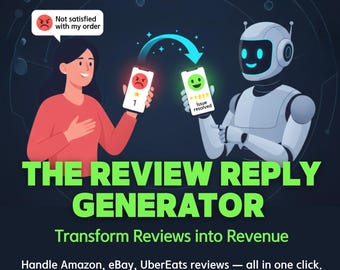 Generador de respuestas a reseñas de vendedores (GPTS) / Sin aplicación / Respuestas de atención al cliente de 1 a 5 estrellas