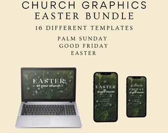 Easter Graphic Bundle, Easter Bundle, Church Graphics Easter, Easter Church Graphics, Easter Graphics Church, Easter Social Media
