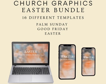 Easter Graphic Bundle, Easter Bundle, Church Graphics Easter, Easter Church Graphics, Easter Graphics Church, Easter Social Media