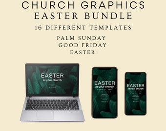 Easter Graphic Bundle, Easter Bundle, Church Graphics Easter, Easter Church Graphics, Easter Graphics Church, Easter Social Media