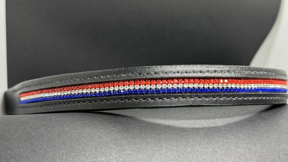 Tricolor - Pattern #504 - 16.5" Straight Black Browband Padded