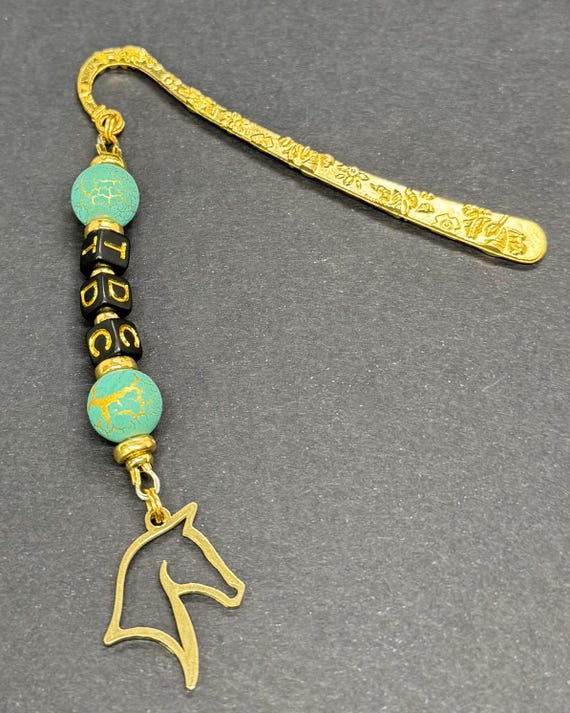 Bookmark - TDC - Turquoise and Gold