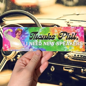 Danke Phil, ich brauche neue Lautsprecher Autoaufkleber | Phil Lesh | Dankbarer Tod | Jerry Garcia | Totkopf