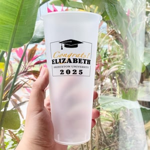 Benutzerdefinierte Mattierte Abschlussfeier, Bachelor-Abschlussgeschenk, bestandener Plastikbecher, PHD-Abschlussgeschenk, Klasse von 2025, grad Party Favor