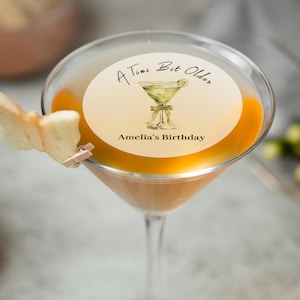 A Tini Bit Older Edible Birthday Drink Toppers Espresso Martini Birthday Toppers Drink Toppers Edible Cupcake Toppers Birthday Wedding Decor