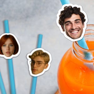 Custom Photo Straws for Bachelorette/Funny Bachelorette Straws/Personalized Face Straws for Bridal Shower Party/Bachelorette Decorations