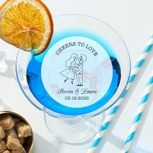 Save the Date Wedding Cocktail Toppers/Personalized Edible Drink Toppers/Custom Cocktail Garnishes/Cheer to Love Toppers/Wedding Party Decor