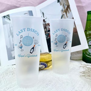Last Disco Frosted Cup/Custom Bachelorette Frost Flex Cups/Disco Ball Cocktails Cup/Bachelorette Shatterproof Cups/Bridesmaids Gifts Favors