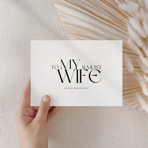 Plantilla de tarjeta para mi esposa, plantilla de tarjeta para el día de la boda, carta para mi esposa, tarjeta para mi casi esposa, plantilla de tarjeta de boda imprimible, tarjeta DIY