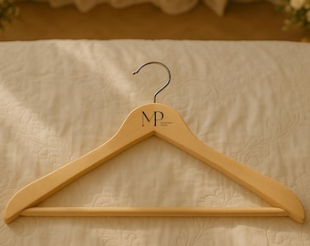 Personalized Clothes Hanger, Engraved Wooden Hanger, Custom Logo Hanger, Gift For Mom, Housewarming Gift, Wooden Hanger, Gift For Her