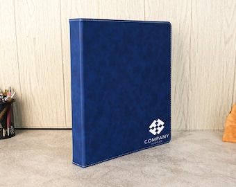 Business 3 Ring Binder, Custom Binder Cover, Company Logo Engraved Binder, Personalized Leather Binder, Business Gifts, Custom Lawyer Gifts