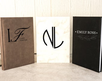Personalized Engraved Sketchbook, Custom Leather Sketchbook, Unlined Blank Journal, Artist Gifts, Leather Journals, Custom Notebook Cover