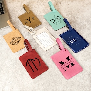 Personalized Leather Luggage Tag, Custom Luggage Tag, Monogrammed Luggage Tag, Travel Accessories, Suitcase Tag, Travel Gifts, Id Tag