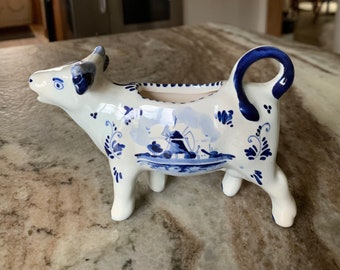 Delft/Blue and white/Cow Creamer/Handpainted