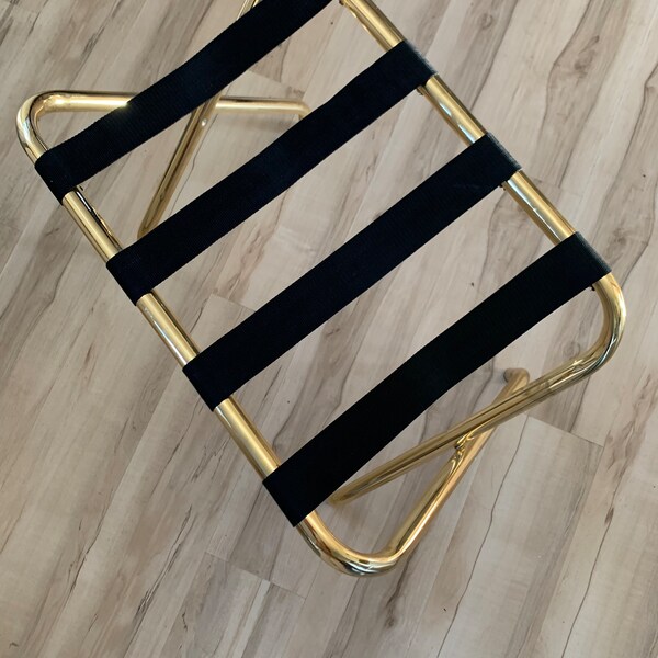 Brass Vintage Looking Hotel Luggage Rack/Stand