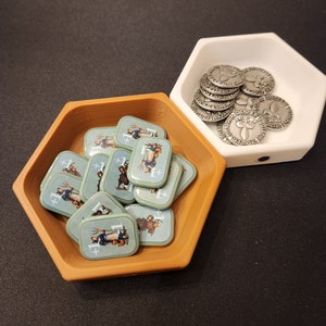 Magnetic Hexagonal Game Component Organizer Trays