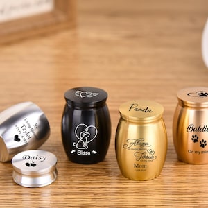 Personalized Mini Urn, Cremation Urns, Funeral Urns, Small Urn,  Dog/Cat pet Urns, Custom Ash Keeper, Ashes Keepsake, Mini Memorial Urn