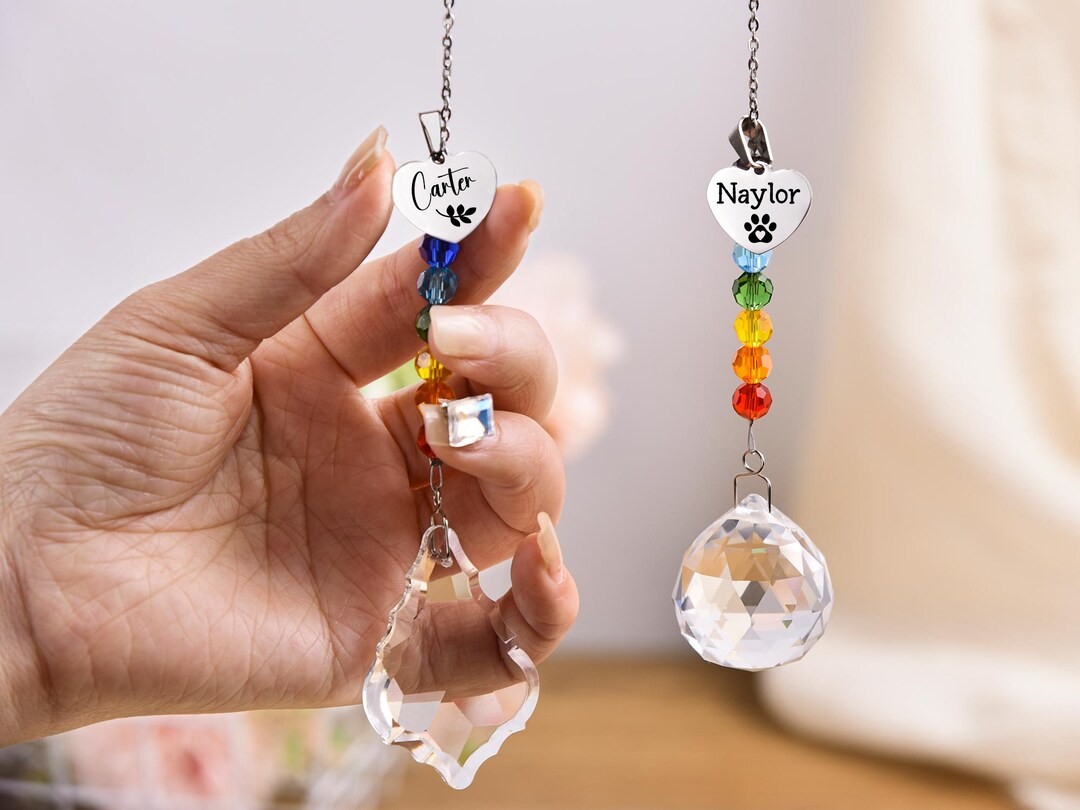 Personalized Pet Memorial Sun Catcher, Rainbow Bridge Gift - Etsy