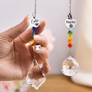 Rainbow bridge pet personalized, Sun catcher, Pet Memorial Gift, Personalized Dog Memorial Gift,dog/cat/pet remembrance,Rainbow Bridge Gifts