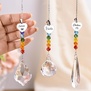 Regenbogen-Brücken-Haustier, Sonnenfänger, Haustier-Gedenkgeschenk, personalisierte Name Regenbogen-Brücke, Hund / Katzen / Haustier-Erinnerung, Hunde-Gedenk-Sonnenfänger
