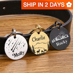 Free Engraved Dog Tag,Double Side Silent Collar Tag,Custom Collar Tag,Personalized Cat Tag,Cat ID Tag,Dog ID Tag,Pet Dog Cat Name Tag