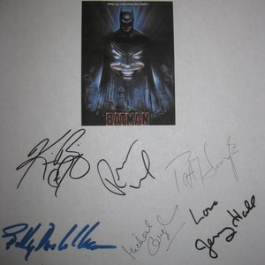 Batman Signed 1989 Film Movie Screenplay Script X12 Autograph Jack Nicholson Michael Keaton Tim Burton Kim Basinger Billy Dee Williams Wuhl