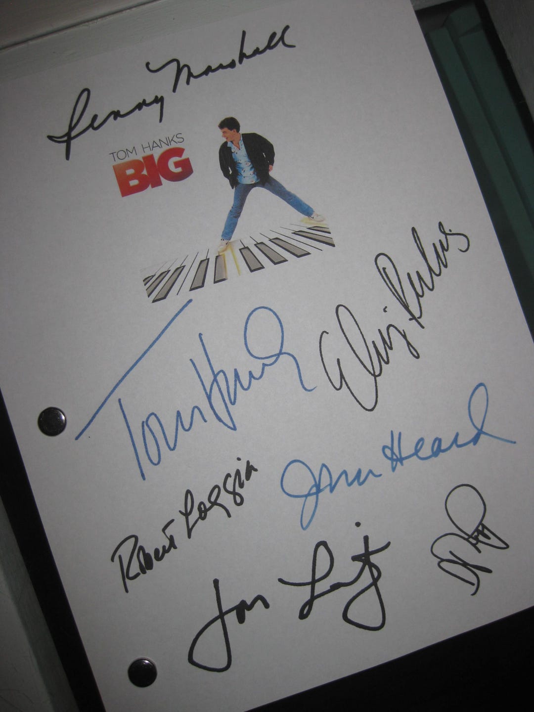 Big 1988 Signed Film Movie Screenplay Script X7 Autographs Tom Hanks ...