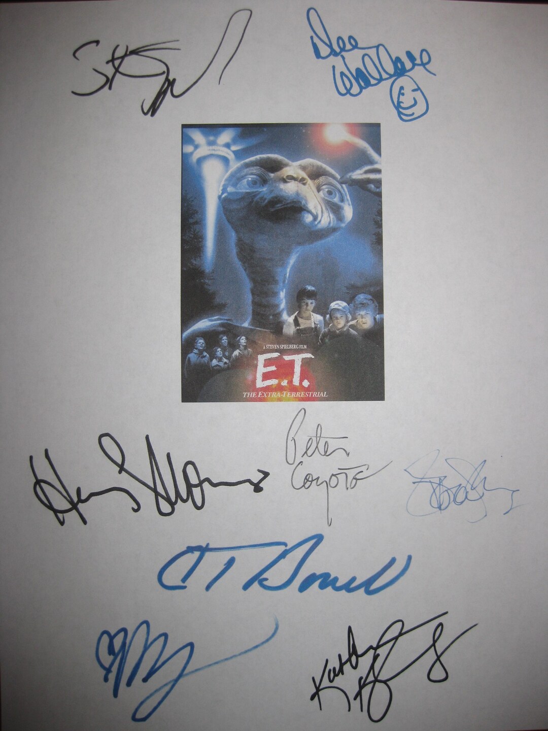 E.T. 地球外生命体 サイン入り映画 映画脚本 8インチ 直筆サイン