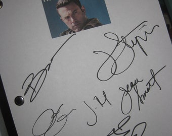 The Accountant Signed Movie Film Script Screenplay X8 Autograph Ben Affleck Anna Kendrick J.K. Simmons Jon Bernthal John Lithgow reprint rpd