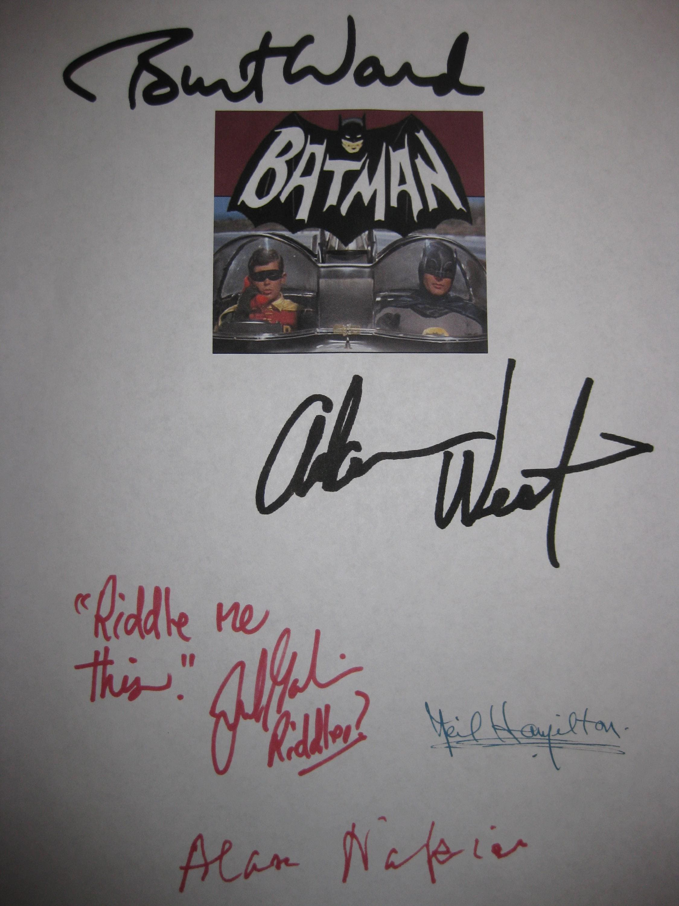 Batman Signed TV Pilot Script 1966 X5 Autograph Adam West Burt Ward ...