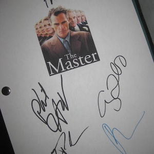 The Master Signed film movie Screenplay Script X5 Autographs Philip Seymour Hoffman Joaquin Phoenix Amy Adams Paul Thomas Anderson reprint