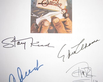 Guión de película firmado "Up In Smoke" de Cheech y Chong, guión X5, autógrafo Cheech Marin, Tommy Chong, Stacy Keach, Edie Adams Martin