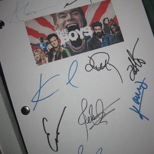 The Boys Signierter TV Pilot Drehbuch Drehbuch X10 Autogramme Karl Urban Jack Quaid Antony Starr Erin Moriarty Chace Crawford Laz Alonso 2019 RP