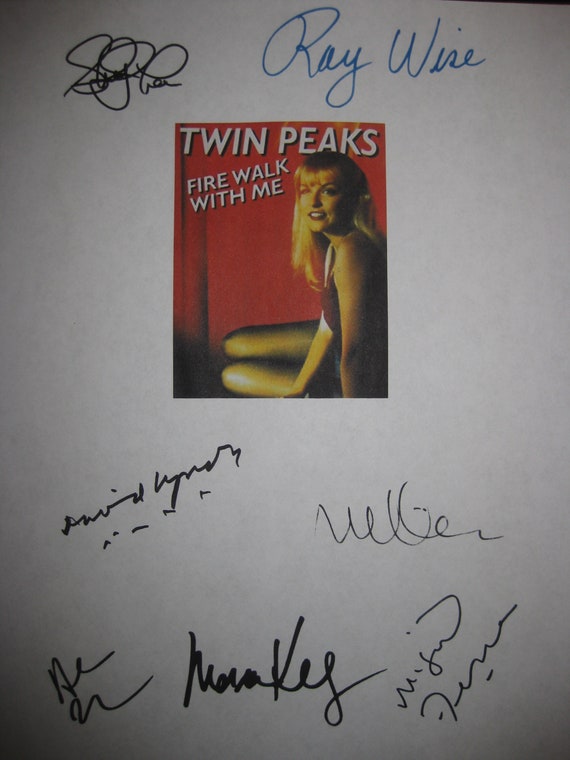 Twin Peaks Fire Walk With Me Signed Film Movie Screenplay Script