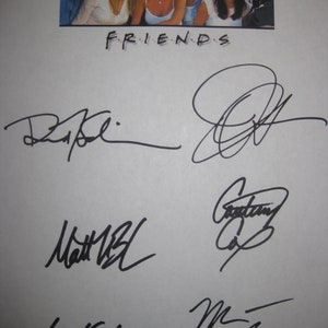 &quot;Freunde signiert Pilot TV Script Drehbuch Autogramme Jennifer Aniston Courteney Cox Lisa Kudrow Matt LeBlanc Matteo Perry David Schwimmer&quot;