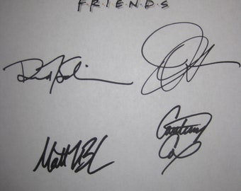 Friends Signed Pilot TV Script Screenplay Autographs Jennifer Aniston Courteney Cox Lisa Kudrow Matt LeBlanc Matthew Perry David Schwimmer