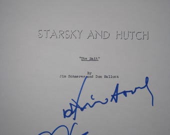 Starsky and Hutch Signed TV Script Screenplay Autograph David Soul Paul Michael Glaser signature class tv drama signature classic police