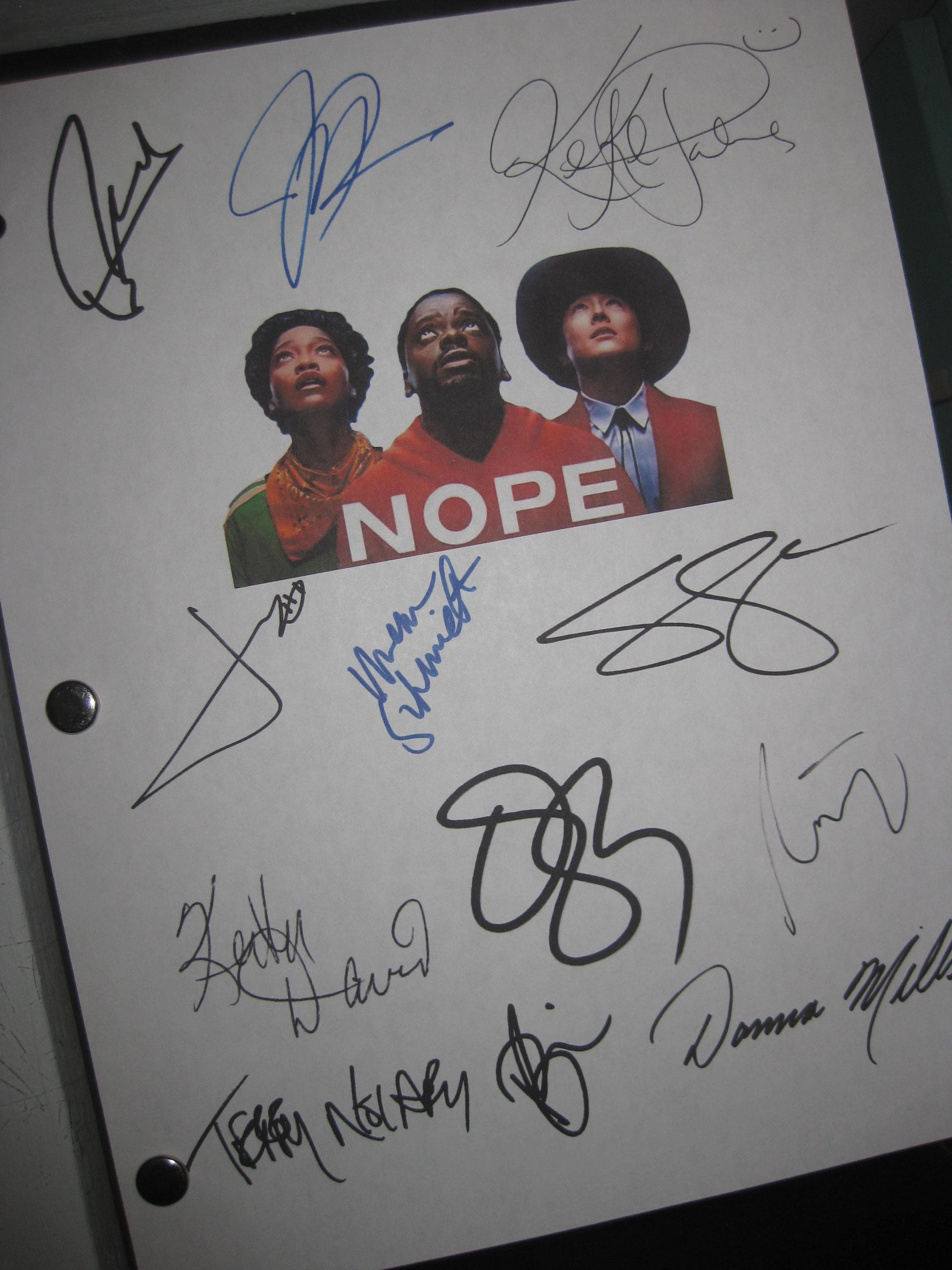 Jordan Facey Script Nope 2022 Signed Movie Film Script Screenplay X12 Autograph Jordan ...